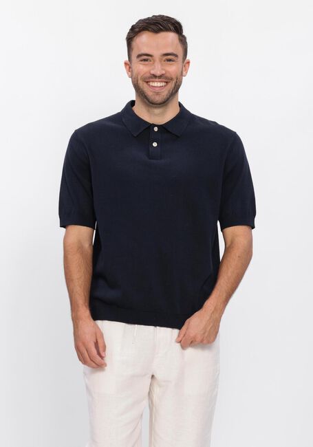 FOR&Eacute;T Polo SEA COTTON LINEN SS POLO Bleu fonc&eacute; - large