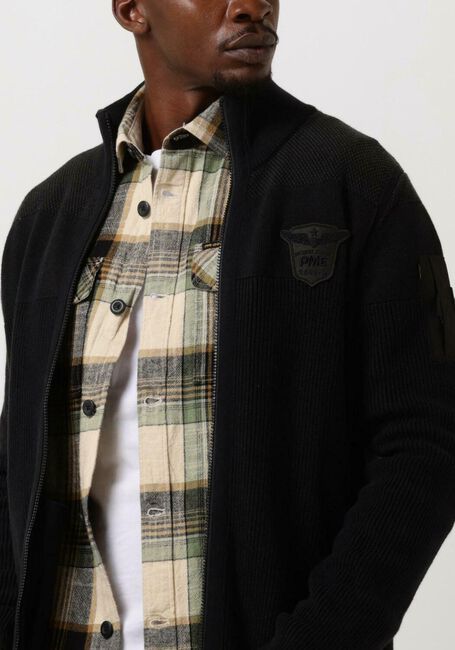 PME LEGEND Gilet ZIP JACKET COTTON STRUCTURE KNIT en noir - large