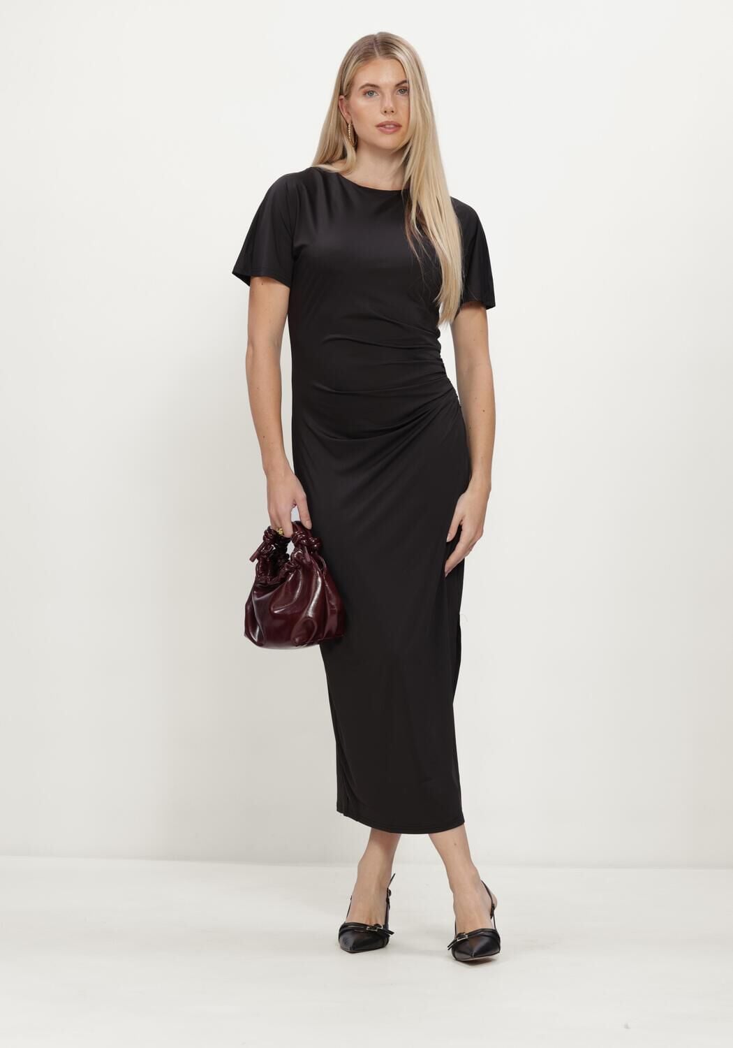 ROSEMUNDE Mini robe RWBRIDGET O-NECK LONG DRESS en noir - large