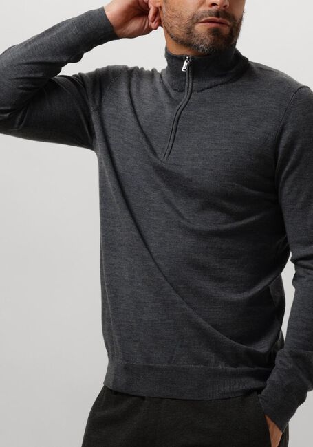 PROFUOMO Pull PULLOVER HALF ZIP en gris - large