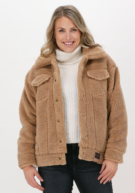 UGG Manteau Teddy W FRANKIE SHERPA TRUCKER JACKE en camel - large