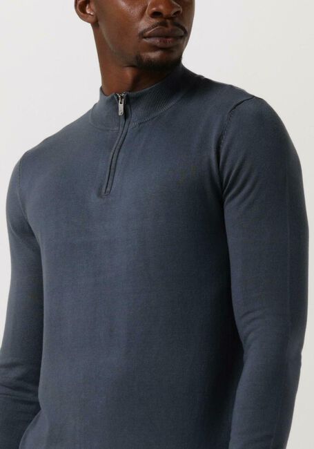 PUREWHITE Pull SEASONAL ESENTIAL HALF ZIP en bleu - large