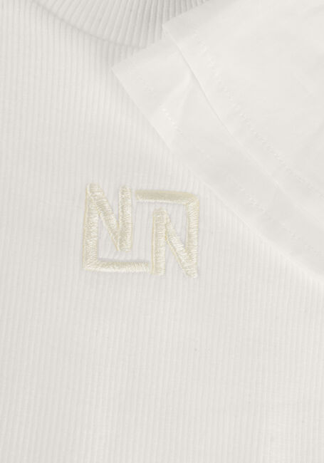 NIK & NIK T-shirt VOLANT SLEEVE RIB T-SHIRT en blanc - large