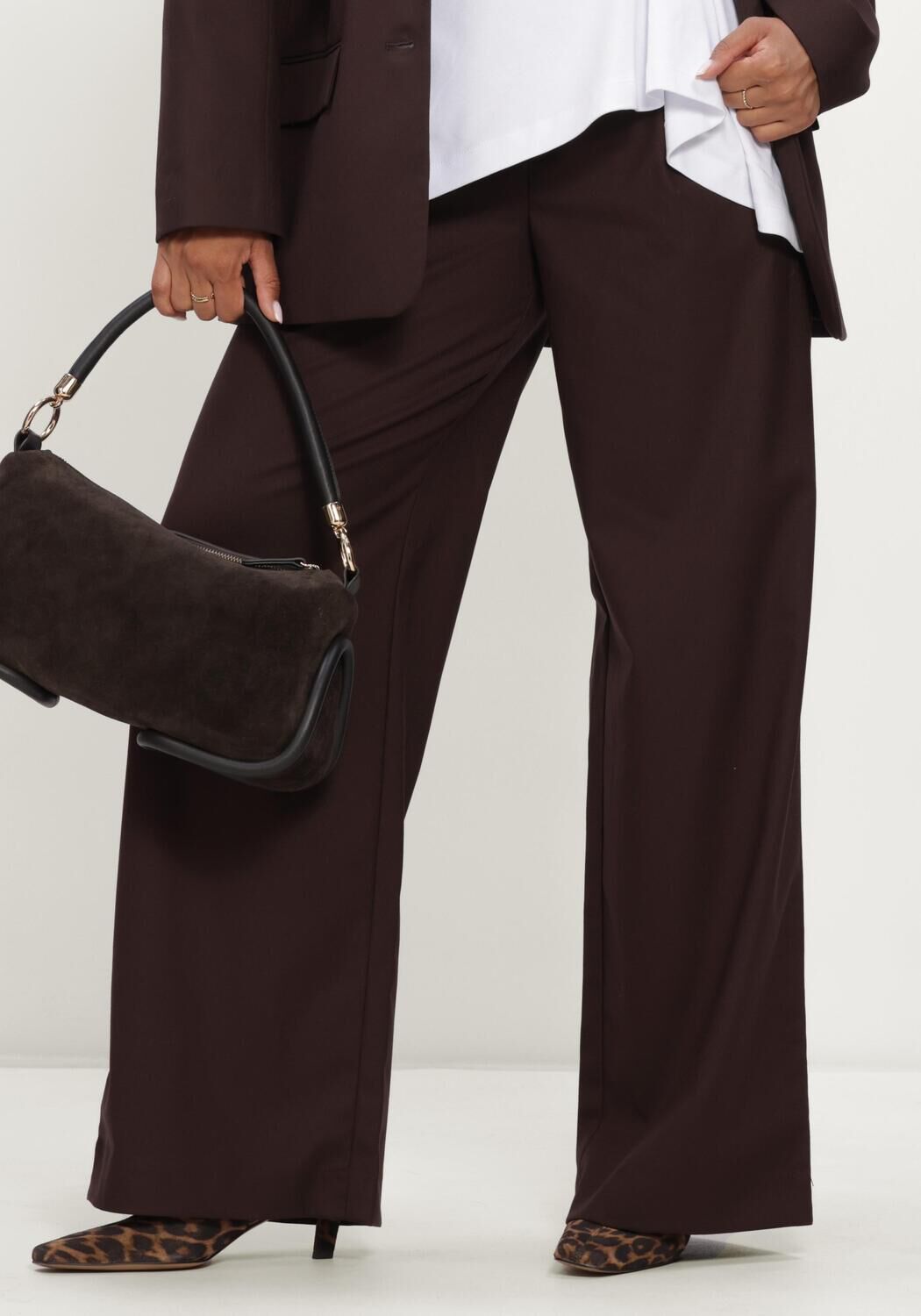 Bruine GESTUZ Pantalon GZPAULA MW WIDE PANTS - large