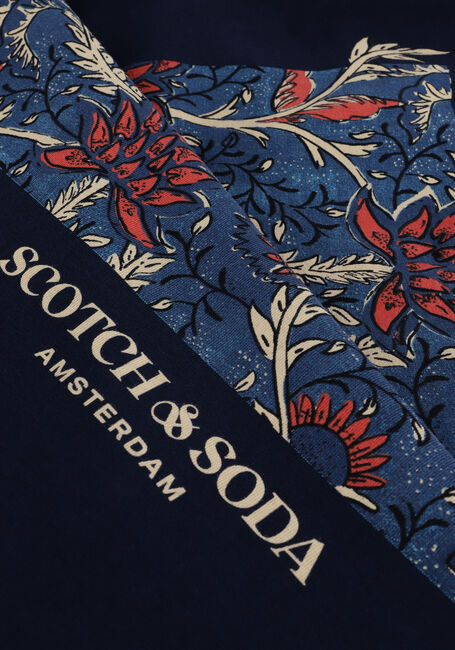 Donkerblauwe SCOTCH & SODA T-shirt GRAPHIC CREWNECK JERSEY T-SHIRT - large