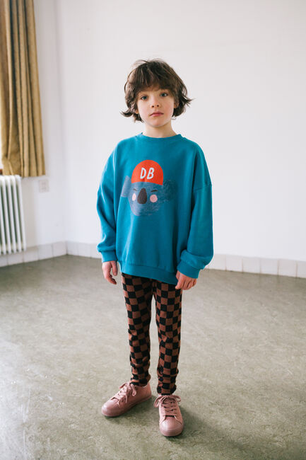 DAILY BRAT Legging CHEERY CHECKED PANTS en marron - large