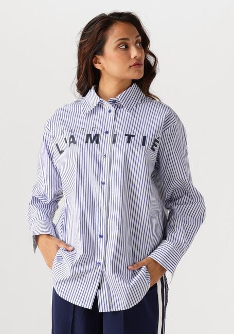 HAUTE L'AMITIÉ STRIPE CHEST LOGO SHIRT Blouses en bleu - large