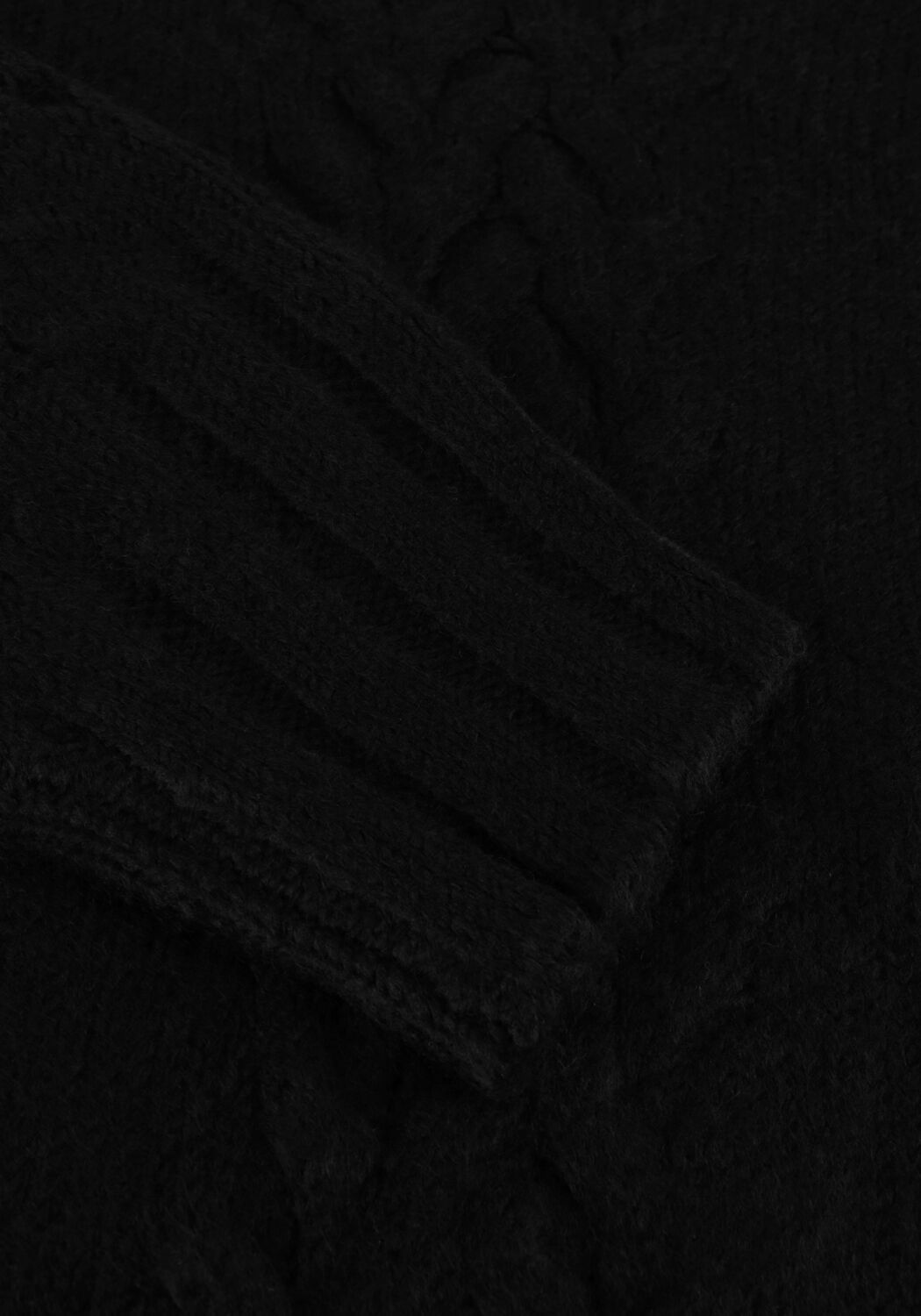 SIMPLE Col roul&eacute; KNIT-AC-PL-23-1 en noir - large