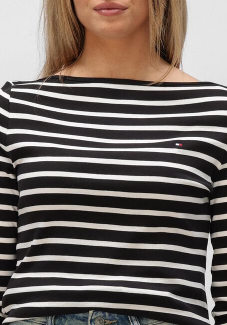 TOMMY HILFIGER Haut SLIM CODY BOAT-NK 3/4SLV en noir - large