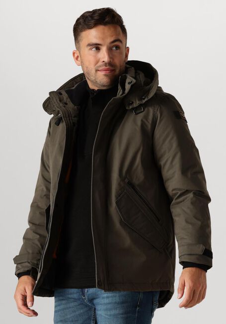 Groene PME LEGEND Jassen SEMI LONG JACKET TUPULAR SOAPY PEACH - large