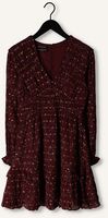 Rode SCOTCH & SODA Mini jurk LONG SLEEVED LUREX JACQUARD RUFFLE DRESS WITH V-NECK Rode SCOTCH & SODA Mini jurk LONG SLEEVED LUREX JACQUARD RUFFLE DRESS WITH V-NECK - medium
