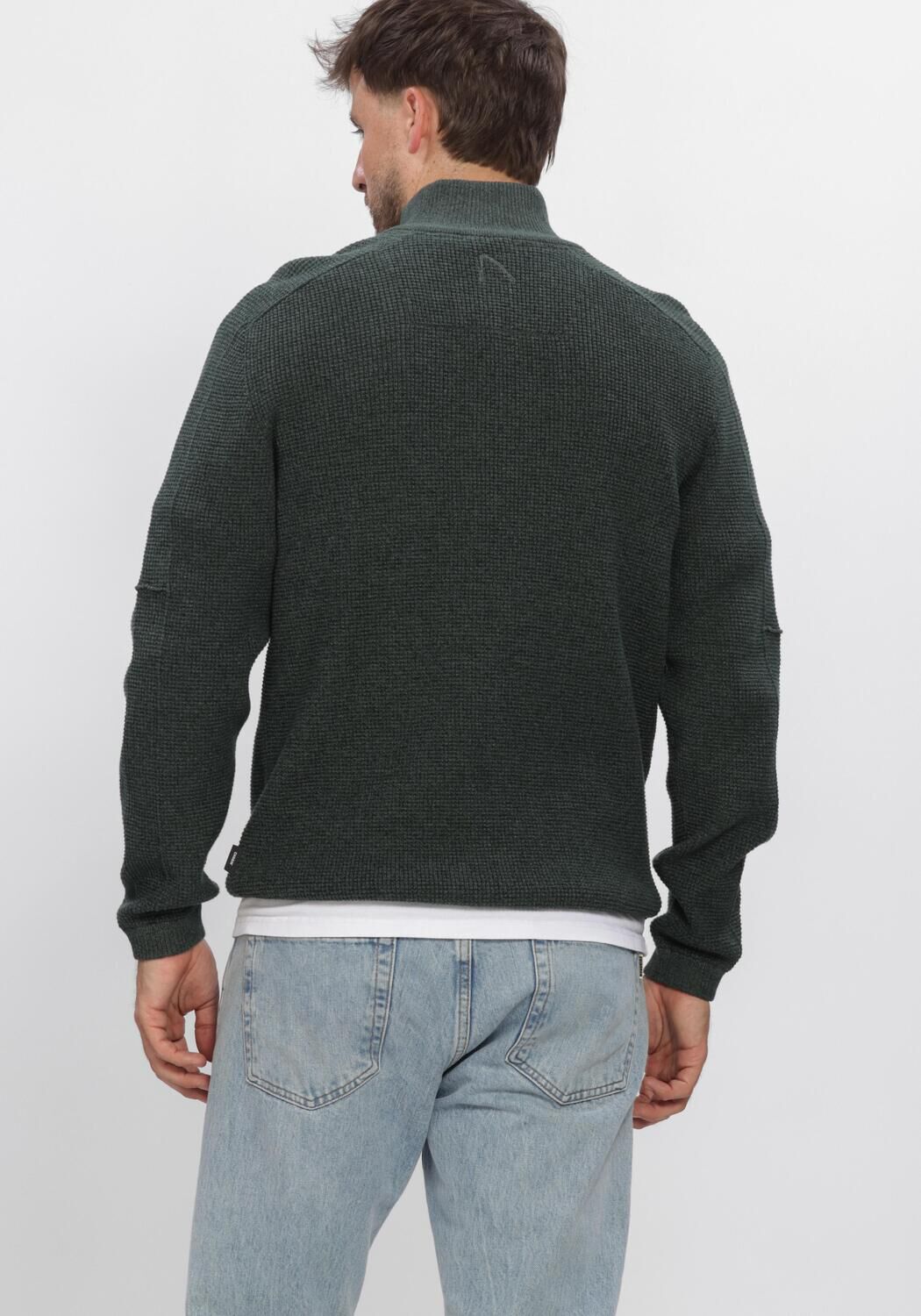 CHASIN Pull OSCAR BRIK HALF ZIP Vert fonc&eacute; - large