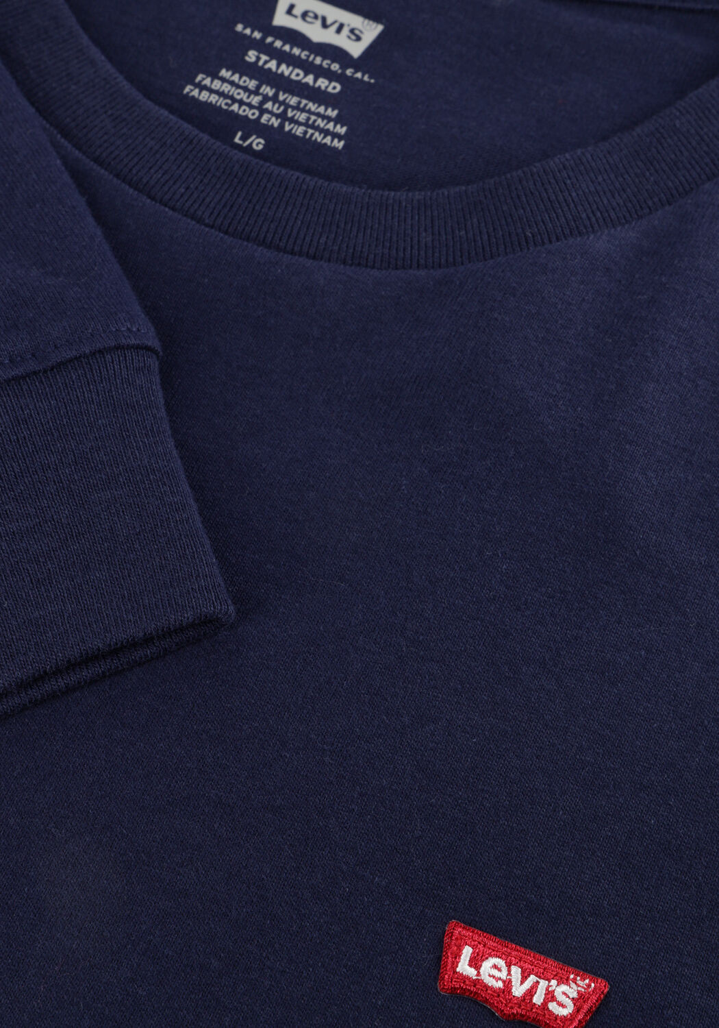 Donkerblauwe LEVI'S T-shirt LS ORIGINAL HM TEE - large