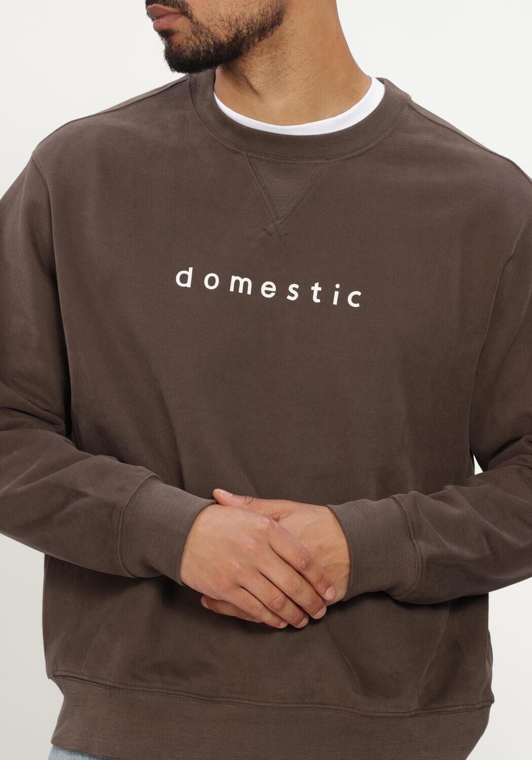 SELECTED MEN Chandail SLMDOMESTIC RELAXAXEL LS CREW NECK SWEAT en marron - large