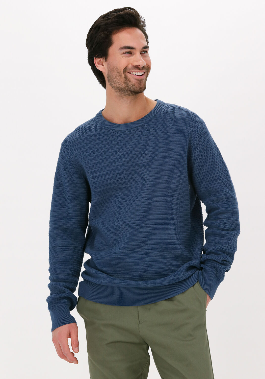 Blauwe MINIMUM Trui RO 9305 Omoda