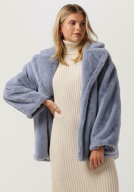 Blauwe NOTRE-V Faux fur jas FUR COAT SHORT - large