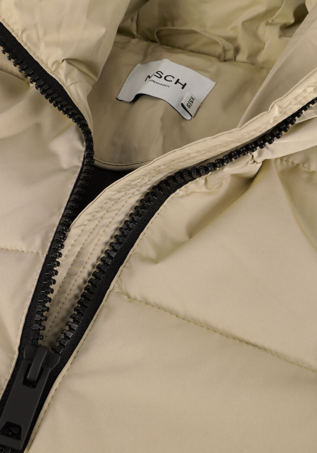 Beige MSCH COPENHAGEN Gewatteerde jas MSCHPAVINARIA ZIP JACKET - large