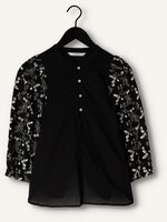 SUMMUM SHIRT COTTON EMBROIDERED Blouses en noir SUMMUM SHIRT COTTON EMBROIDERED Blouses en noir - medium
