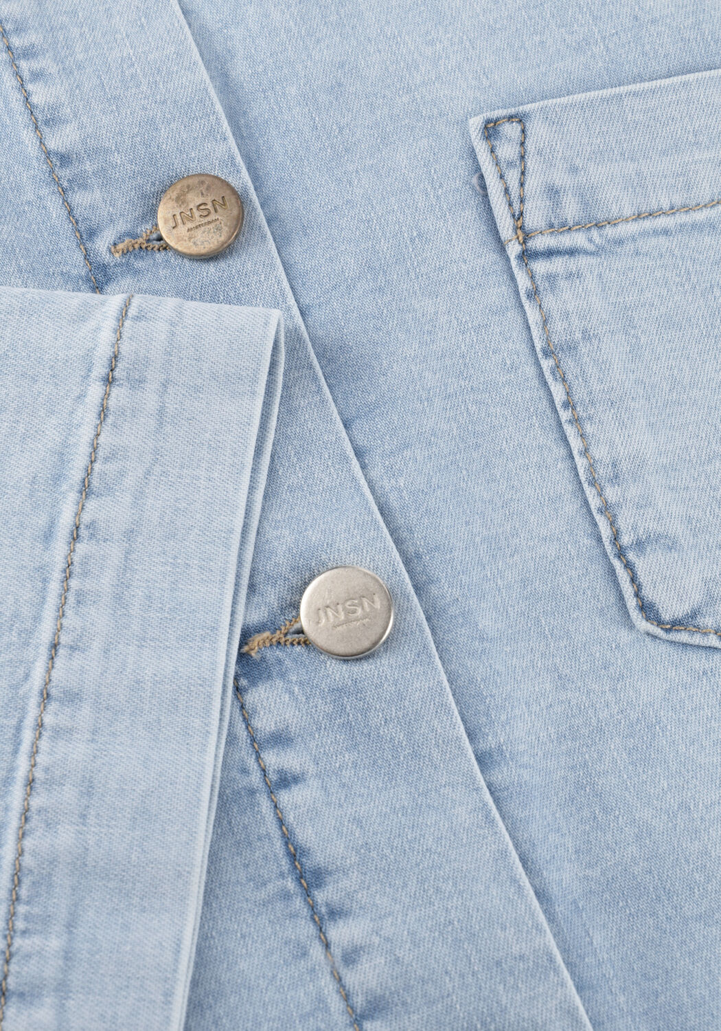JANSEN AMSTERDAM Veste en jean MABEL JASJE LLBD 732 LIGHT DEMIN SHORT SLEEVE WIDE FIT en bleu - large