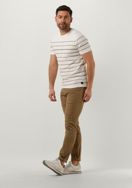 DSTREZZED T-shirt CREW S/S COTTON STRUCTURE STRIPE en blanc - large