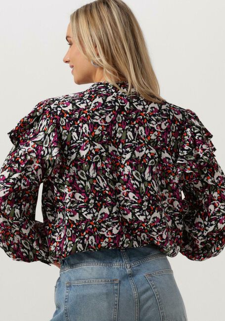 Multi ALIX THE LABEL Blouse LADIES WOVEN BLURRY FLOWER BLOUSE - large