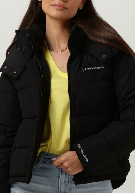 Zwarte CALVIN KLEIN Gewatteerde jas MONOLOGO MW ND SHORT PUFFER - large