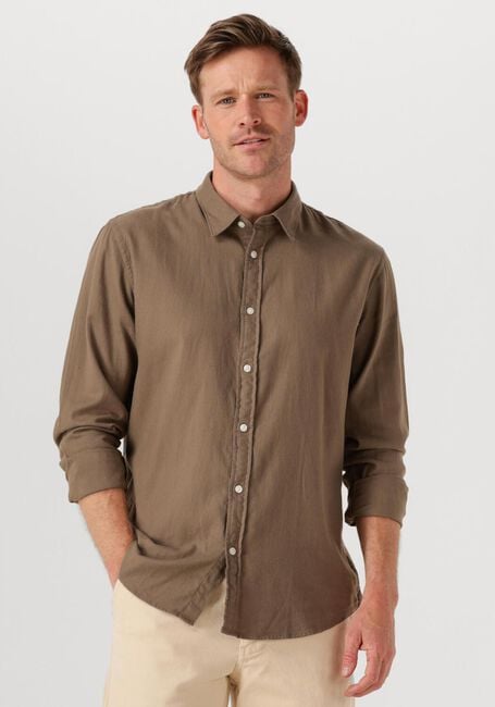SELECTED MEN Chemise décontracté SLHSLIMOWEN-BRUSHED SHIRT LS NOOS Kaki - large