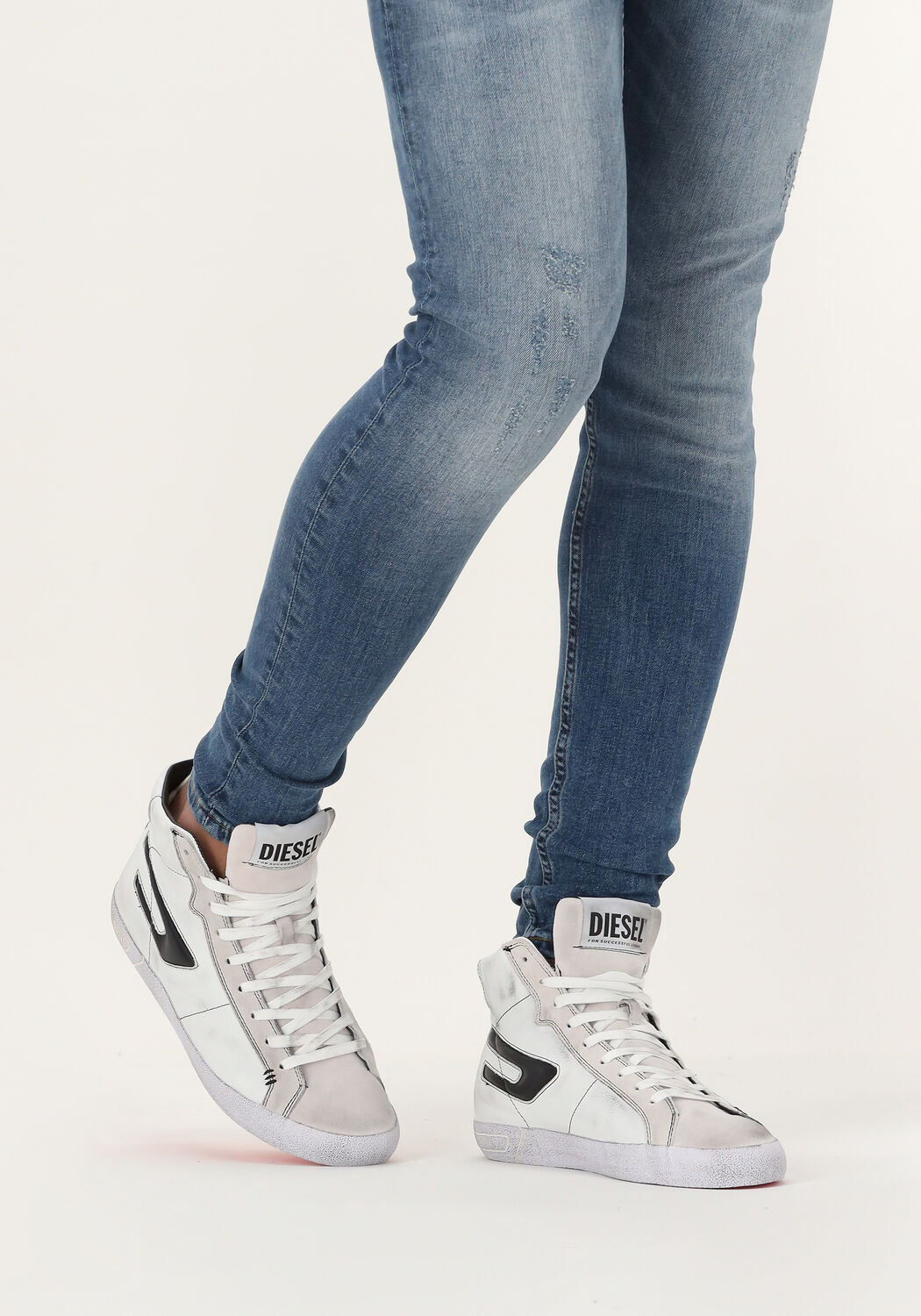 diesel s leroji mid baskets montantes en blanc