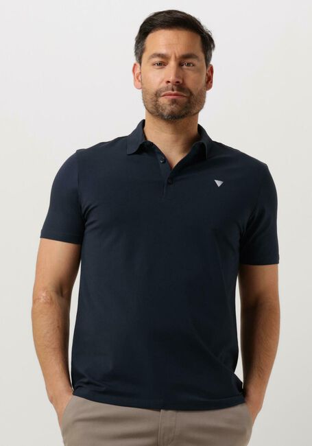 PUREWHITE Polo POLO WITH BUTTON PLACKET AND SMALL PRINT ON CHEST Bleu fonc&eacute; - large