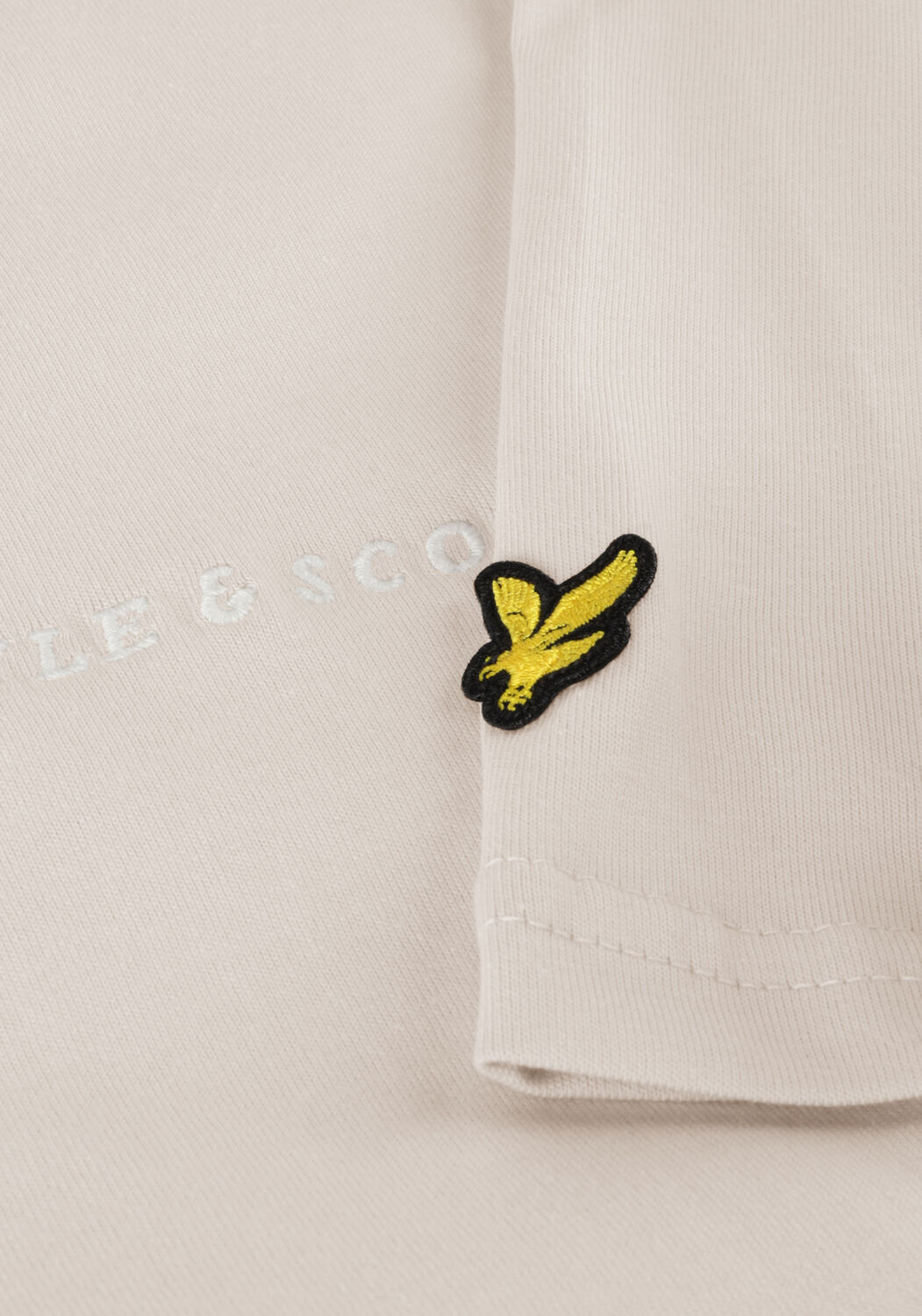 Beige LYLE & SCOTT T-shirt EMBROIDERED T-SHIRT - large