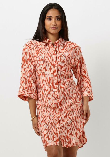 MSCH COPENHAGEN Mini robe MSCHORLENA LADONNA 3/4 SHIRT DRESS AOP en orange - large
