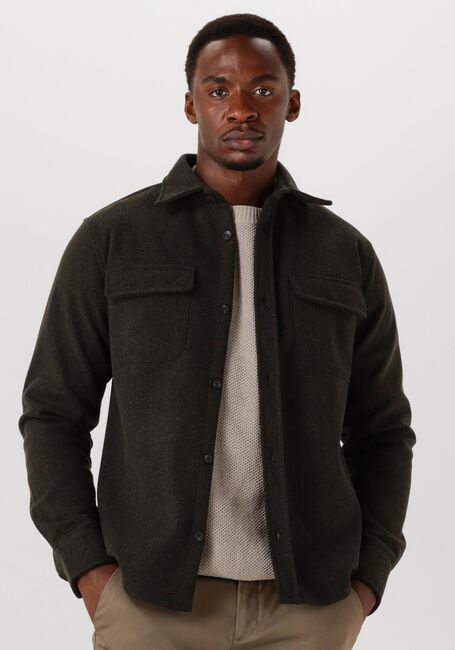 Donkergroene DSTREZZED Overshirt ULRIK OVERSHIRT - large
