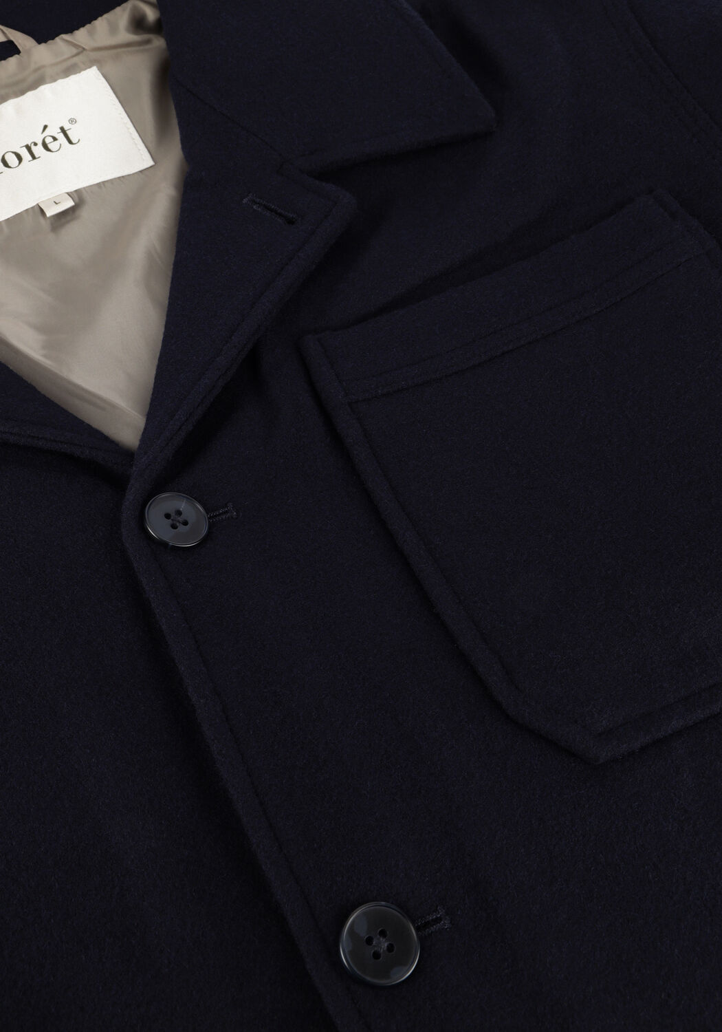 Donkerblauwe FOR&Eacute;T Jack LODGE WOOL JACKET - large