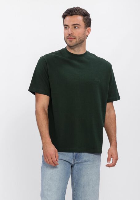 Donkergroene DSTREZZED T-shirt LASSE TEE - large