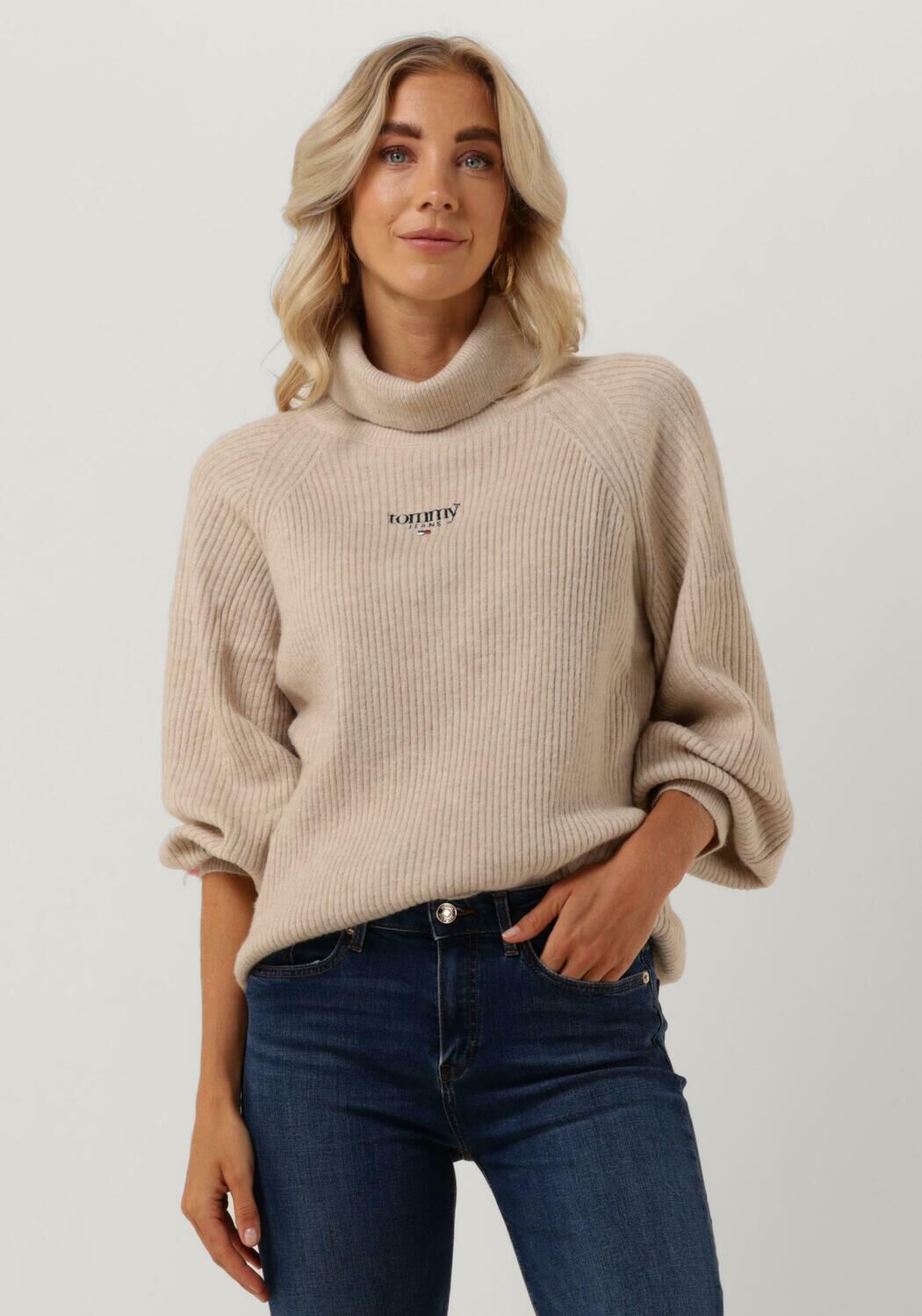 Beige TOMMY JEANS Coltrui SWEATERS Omoda