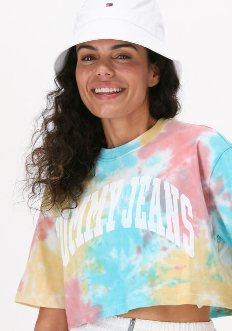 TOMMY JEANS T-shirt TJW OVRSZD CROP TIEDYE COLLEGE 1 en multicolore - large