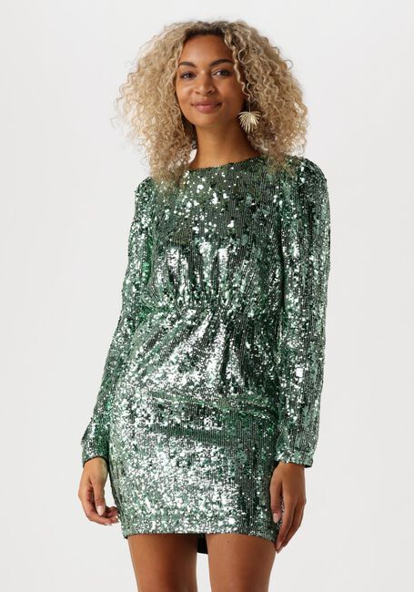 SELECTED FEMME Mini robe SLFARI-COLYN LS SHORT SEQUINS en vert - large