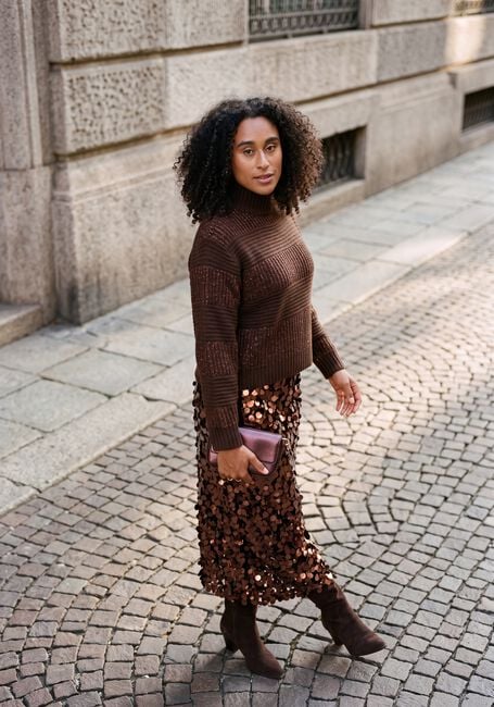 POM AMSTERDAM Pull KATE CHOCOLATE BROWN en marron - large