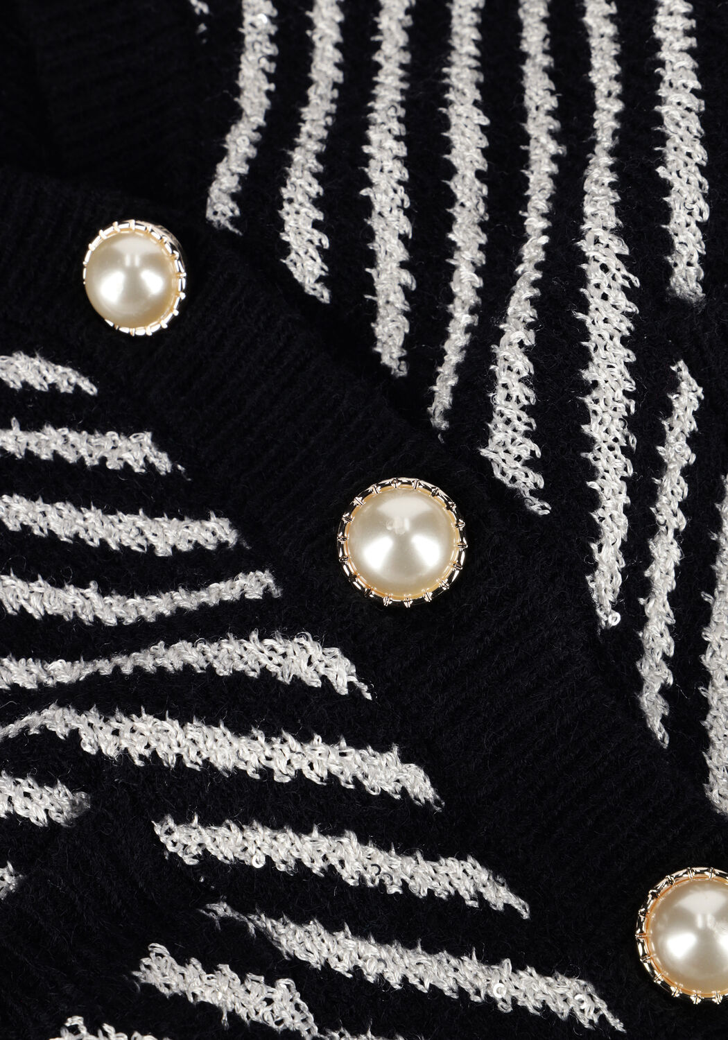 Y.A.S. Gilet YASCHARLA LS SEQUIN KNIT CARDIGAN en noir - large