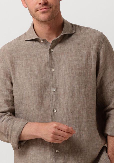 PROFUOMO Chemise décontracté SHIRT X-CUTAWAY SC LINNEN en marron - large