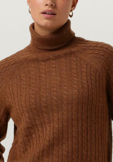 TOMMY HILFIGER Col roulé SOFT WOOL AO CABLE ROLL-NK SWT en cognac - large