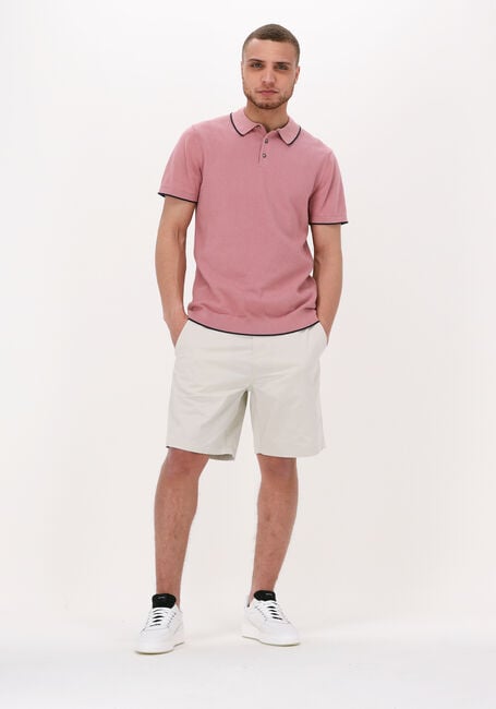 SELECTED MEN Polo SLHHANK SS KNIT BUTTON POLO en rose - large