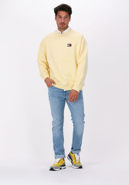 Gele TOMMY JEANS Sweater TJM COLLEGIATE CREW - large
