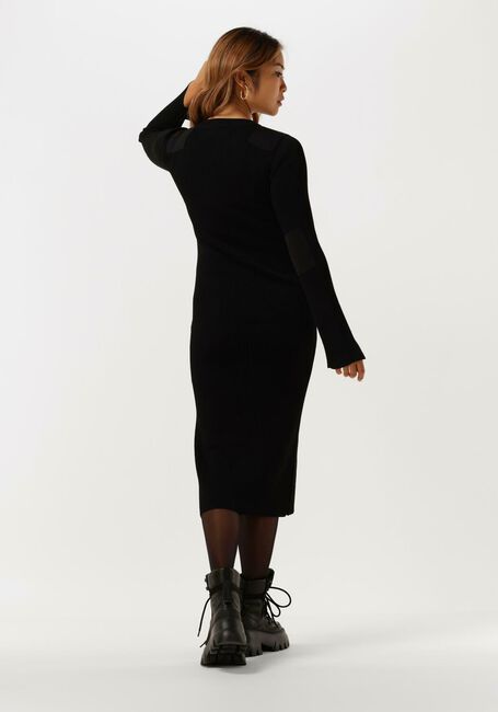 NOTES DU NORD Robe midi ELENA KNITTED DRESS en noir - large