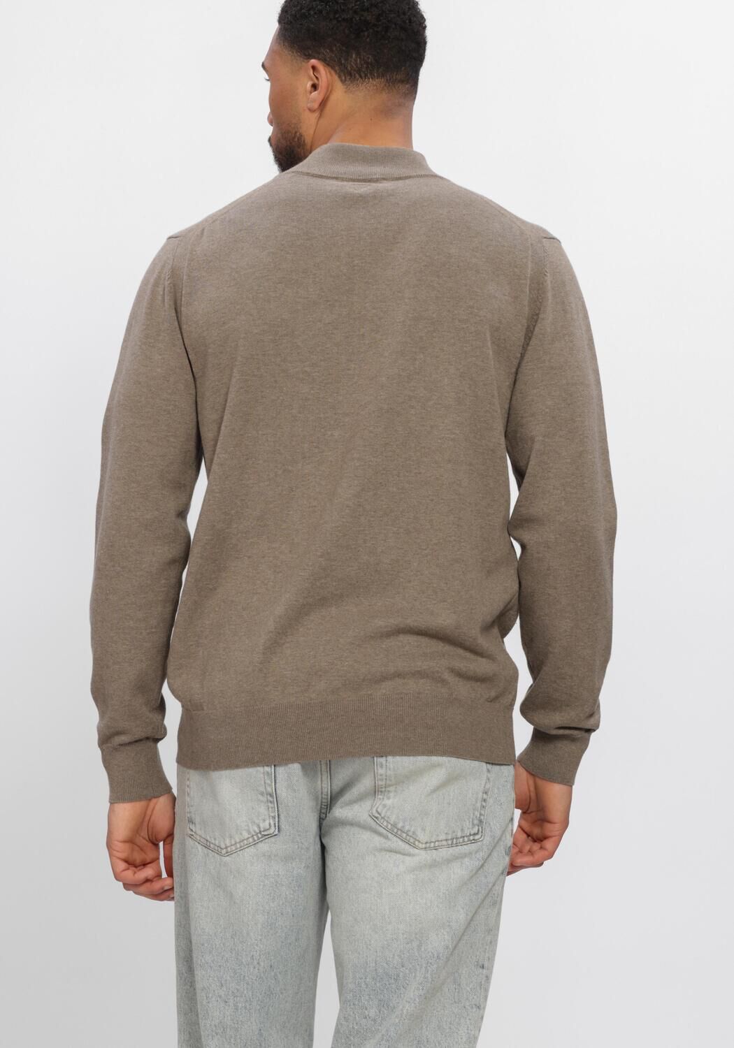 PURE PATH Pull LIGHT WEIGHT HIDDEN HALF-ZIP en taupe - large