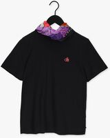 SCOTCH & SODA T-shirt REGULAR-FIT ORGANIC COTTON T-SHIRT WITH DETACHABLE BANDANA en noir