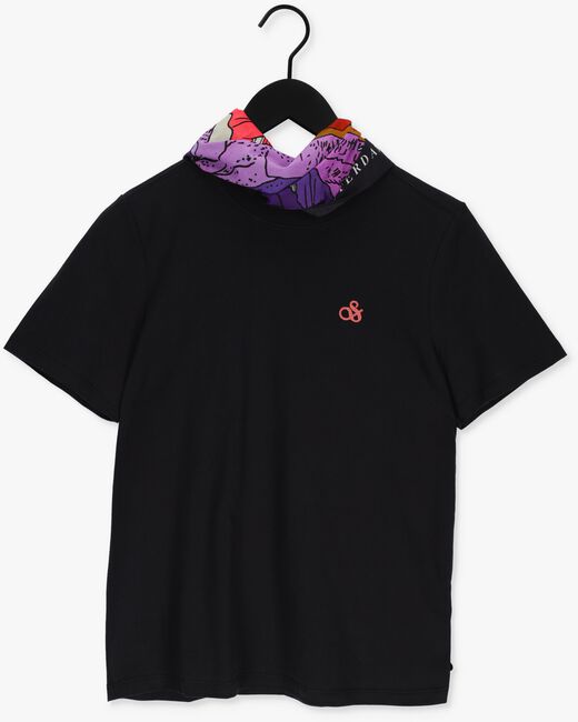 SCOTCH & SODA T-shirt REGULAR-FIT ORGANIC COTTON T-SHIRT WITH DETACHABLE BANDANA en noir - large