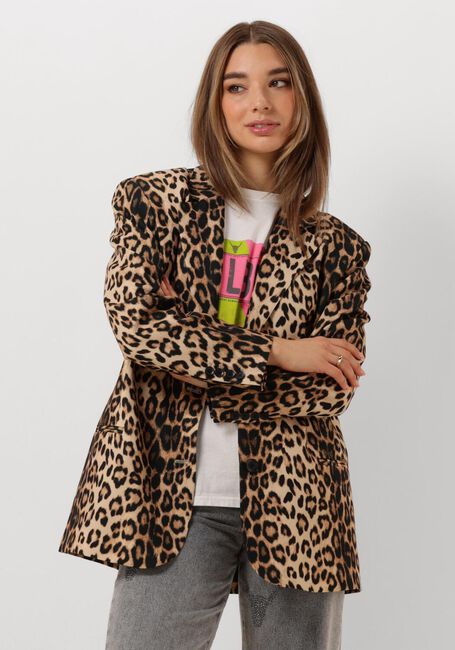 ALIX THE LABEL Blazer LADIES WOVEN LEOPARD BLAZER en marron - large