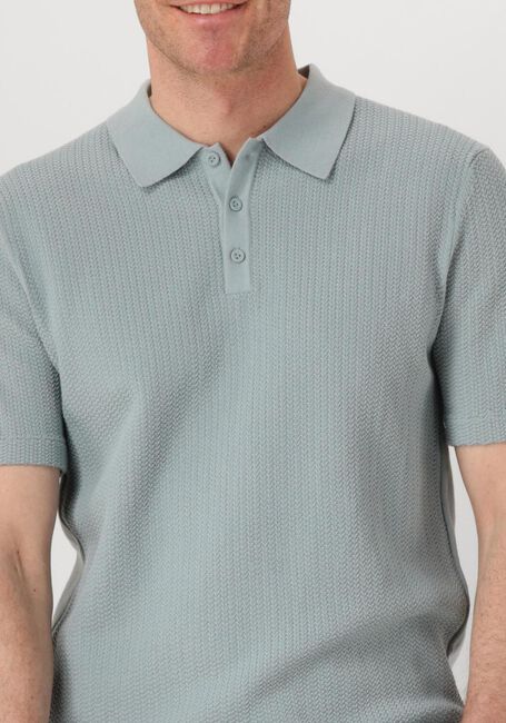 Lichtblauwe PURE PATH Polo REGULAR FIT POLO SS KNITWEAR - large