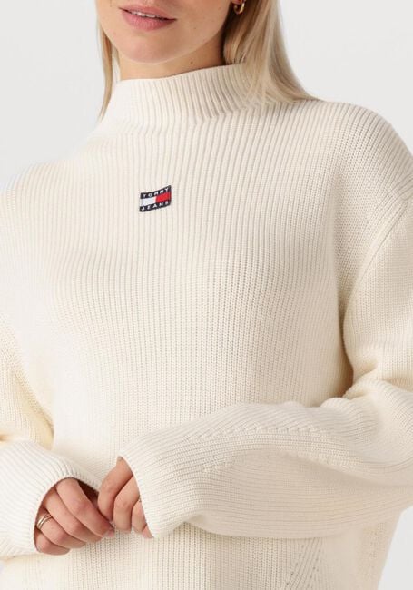 TOMMY JEANS Chandail TJW MOCKNECK BADGE SWEATER Blanc - large